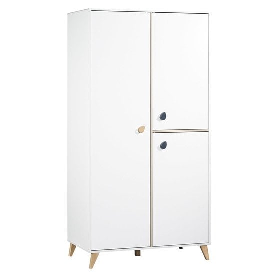 Oslo armoire Blanc bouton goutte  de Sauthon Baby's Sweet Home