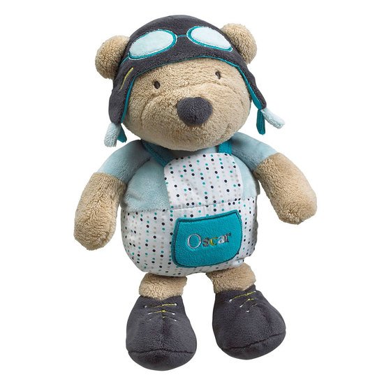 Lazare doudou 25cm Bleu Sable  de Sauthon Baby's Sweet Home