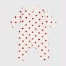 Combinaison ouatinée bébé en coton imprimé cœurs