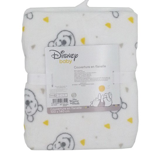 Winnie Let's Party couverture flanelle Blanc 100 x 140 cm de Disney Baby