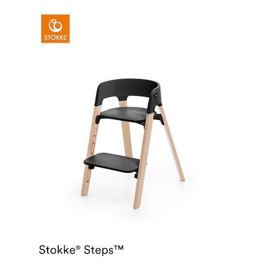 Chaise Steps™ Noir / Naturel  de Stokke®