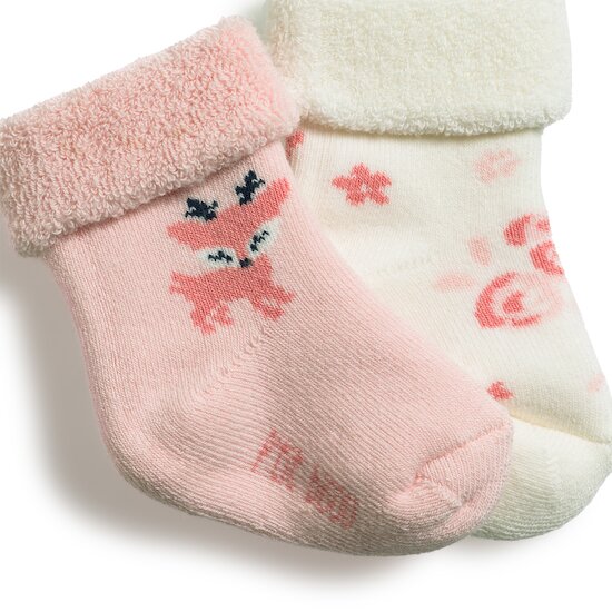 Petit cocon Lot 2 Paires Chaussettes Rose Small Shell  de P'tit bisou