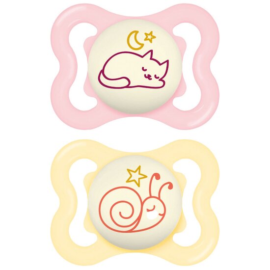 Lot de 2 Sucettes Supreme Nuit 2-6M Aléatoire  de Mam Lot de 2 Sucettes Supreme Nuit 2-6M Aléatoire  de Mam