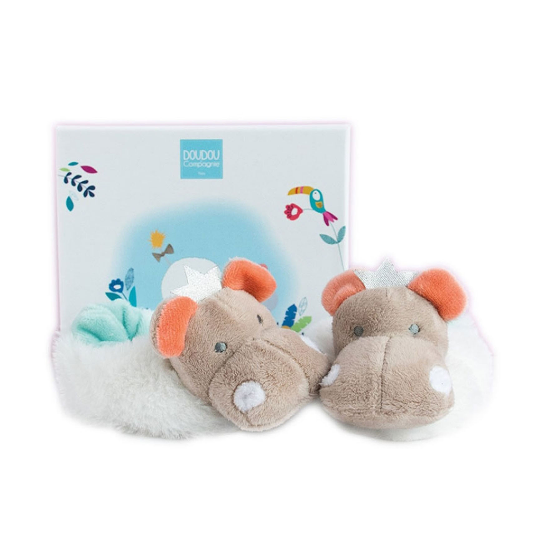 Chaussettes bébé hippopotame - Chaussette Chausson