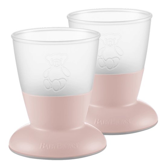 Lot de 2 verres Rose pastel  de BabyBjörn