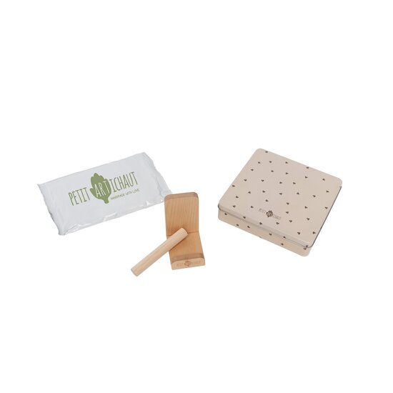 Cadre baby box carrée Jolis cœurs  de Petit Artichaut Cadre baby box carrée Jolis cœurs  de Petit Artichaut