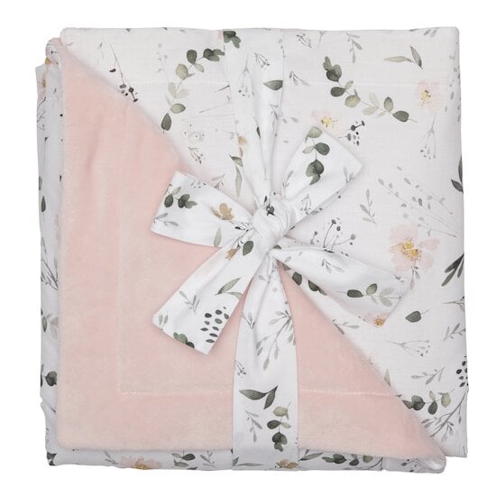 Sweet Garden Couverture Luxe en Minky Imprimé botanique blush 70 x 100 cm de BB&Co