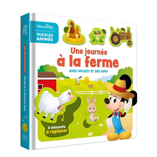 Mes premiers pas Puzzles animés Une journée à la ferme avec Mickey et ses amis  de Hachette Jeunesse Disney