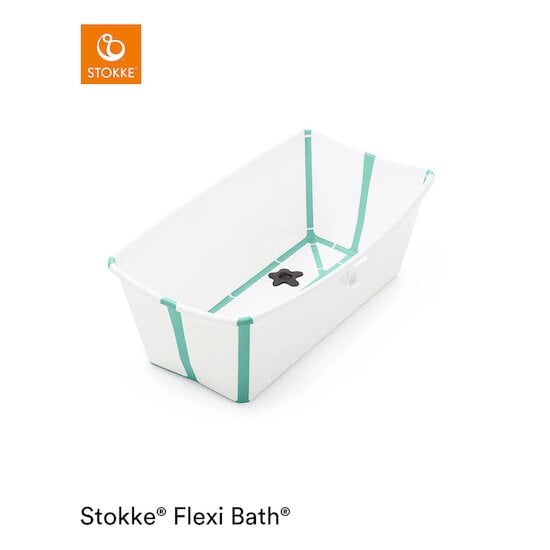 Baignoire Flexi Bath™ bouchon thermique Blanc/aqua  de Stokke®