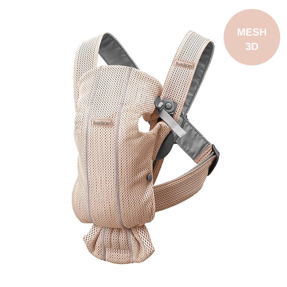 Porte Bebe Mini Rose Nacre Mesh 3d De Babybjorn Porte Bebe Ventral Aubert