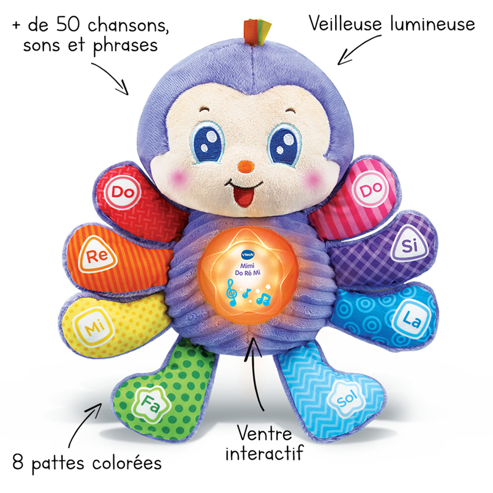 Mimi Do Re Mi Violet Vtech Peluches musicales Aubert Suisse