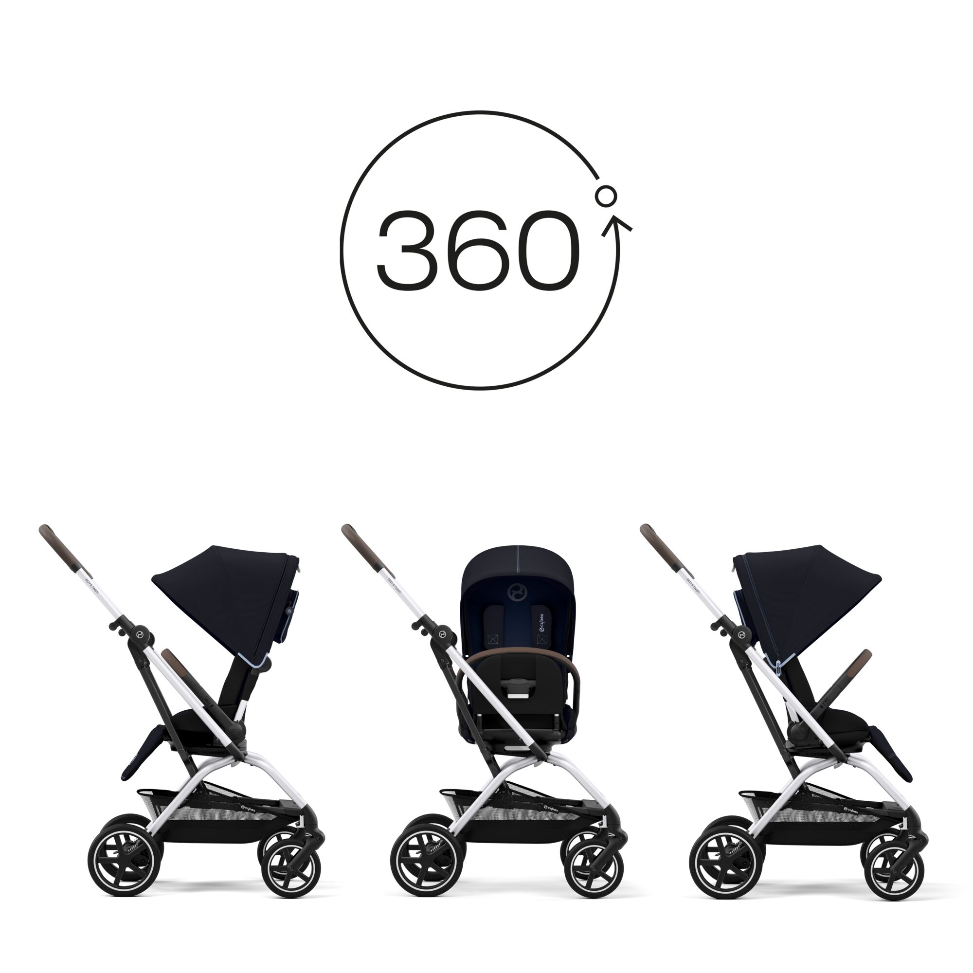 Poussette Eezy S Twist+ 2 Ocean Blue de CYBEX, Poussettes citadines ...