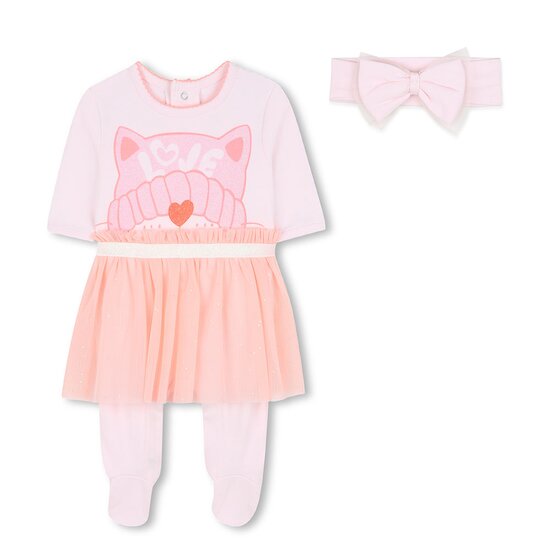 Pyjama à manches longues + nœud Rose  de Billieblush Pyjama à manches longues + nœud Rose  de Billieblush