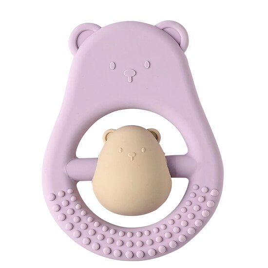 Anneau de Dentition Maman et Enfant en silicone Lilas 15 cm de Nattou