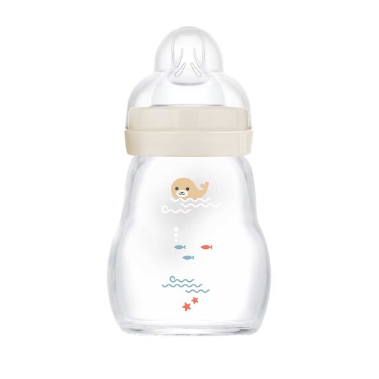 Biberon Verre Feel Good Ivory 170 ml de Mam