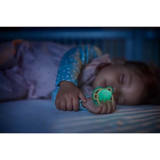 Lot de 2 sucettes Ultra Air Nuit Aléatoire Mix Écru 0 - 6 mois de Philips AVENT