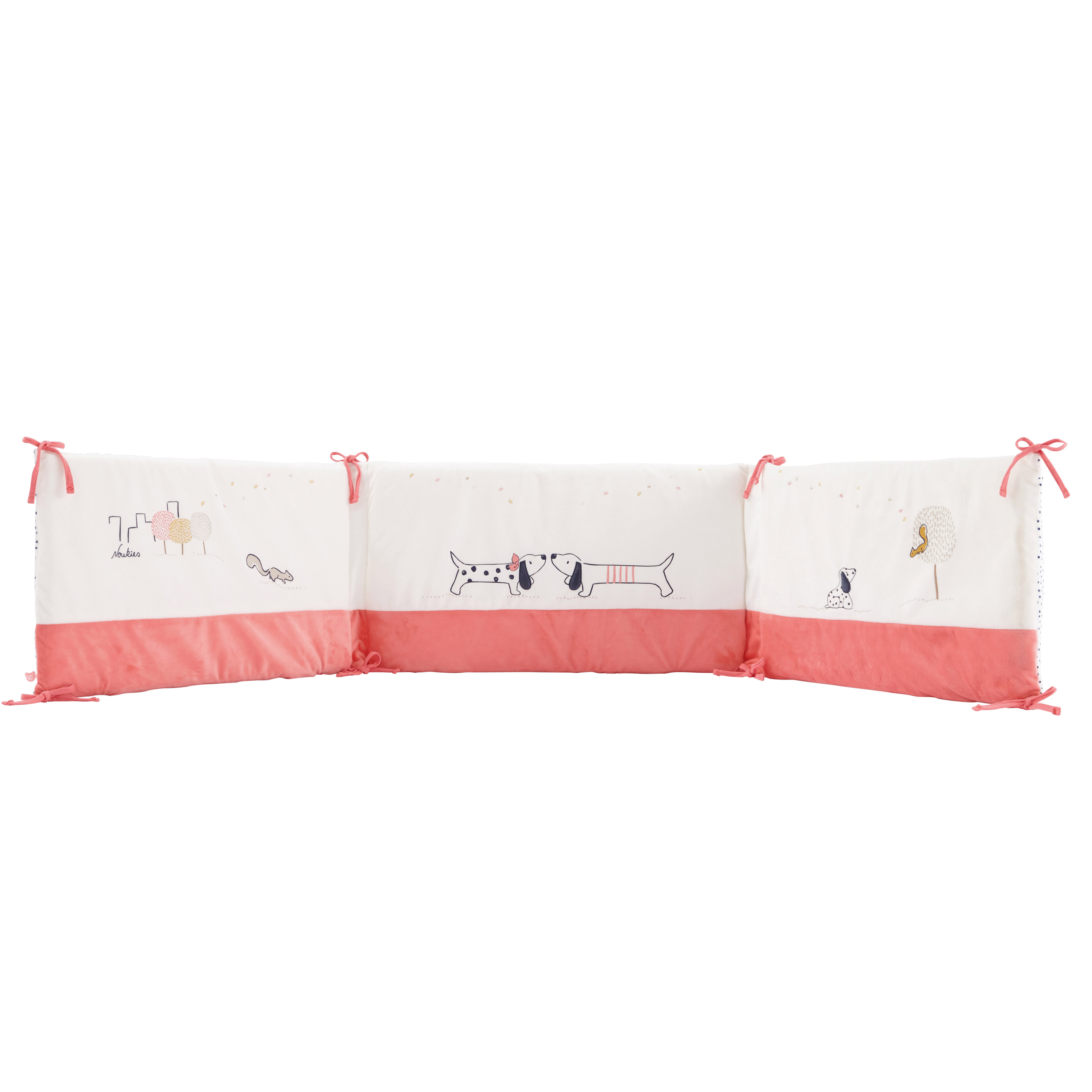 Amy Zoe Tour De Lit Veloudoux Ecru Petits Pois De Noukies Tours De Lit Aubert