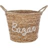 Panier en osier broderie