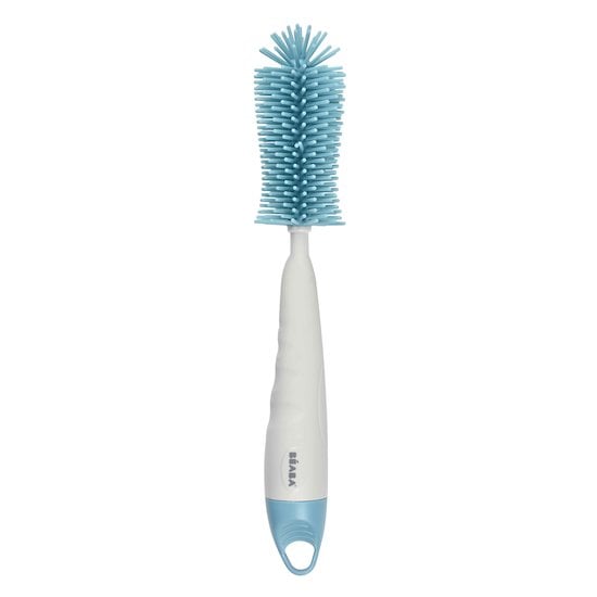 STONELINE® Brosse à biberon en silicone avec manche pivotant - rouge