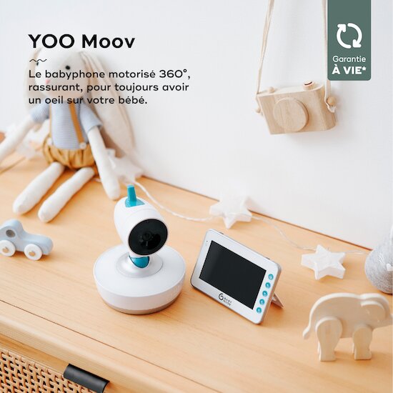 Babyphone vidéo motorisé 360° YOO Moov de Babymoov, Babymoov : Aubert