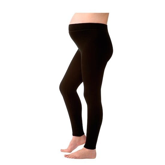 Legging grossesse long uni Noir  de MAIKA Maternity