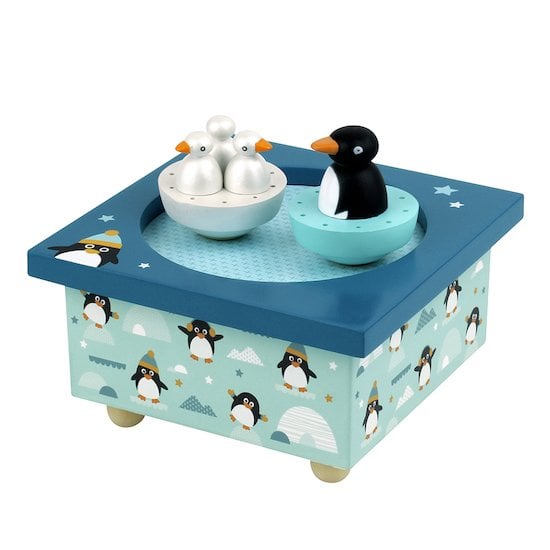 Boîte à musique bois Pingouin  de Trousselier