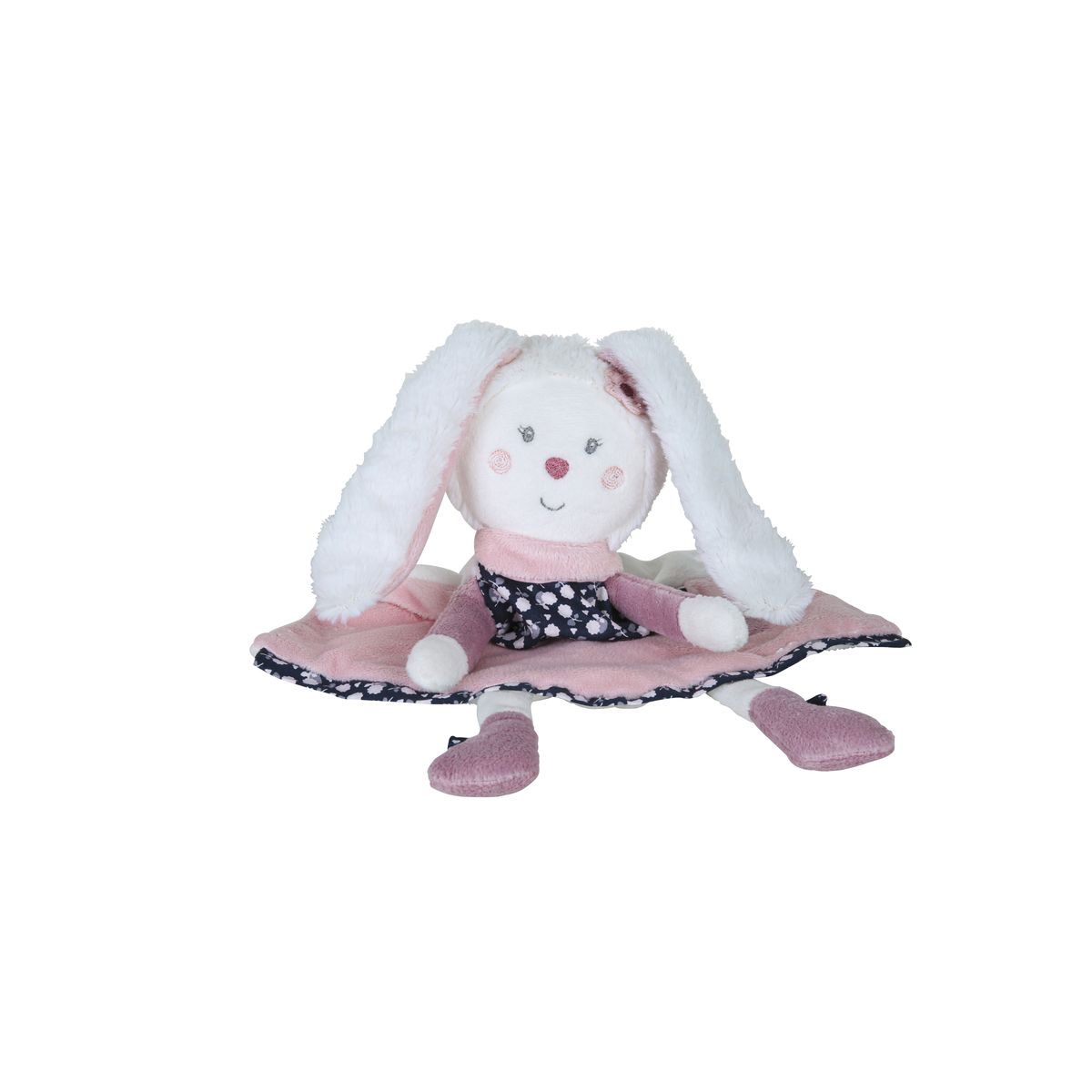 Miss Fleur De Lune Doudou Mouchoir Rose De Sauthon Baby Deco Doudous Aubert