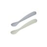Lot de 2 cuillères 1er âge en silicone + boîte