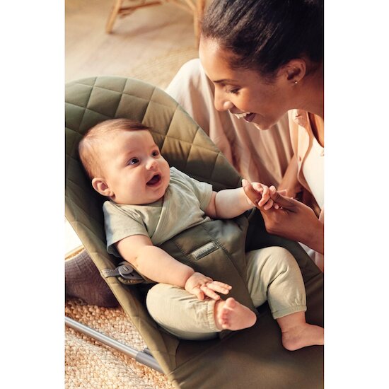 Transat Bliss Vert Foncé, Gris Foncé Cadre  de BabyBjörn Transat Bliss Vert Foncé, Gris Foncé Cadre  de BabyBjörn