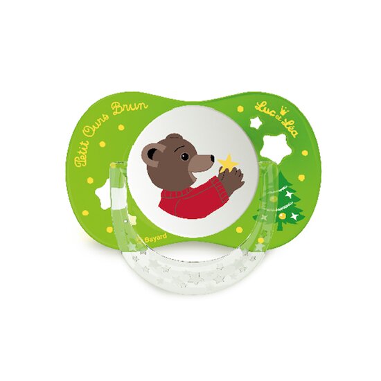 Sucette physiologique Noël Petit Ours Brun   de Luc et Léa