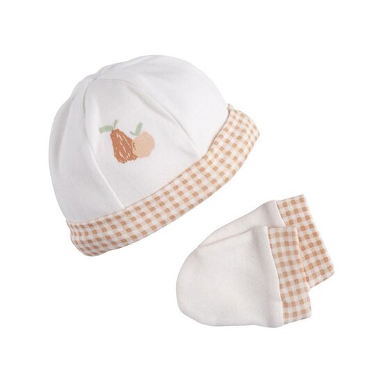 Botanica Bonnet et moufles Nude Naissance de Sauthon Baby Déco