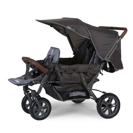 Poussette New Triplet avec housse de pluie et pare-soleil  New Anthracite  de Childhome