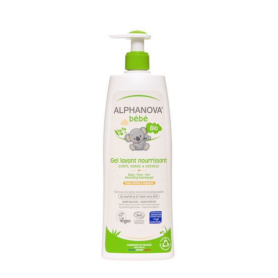 Gel lavant nourrissant sans parfum bio  500 ml de Alphanova bébé