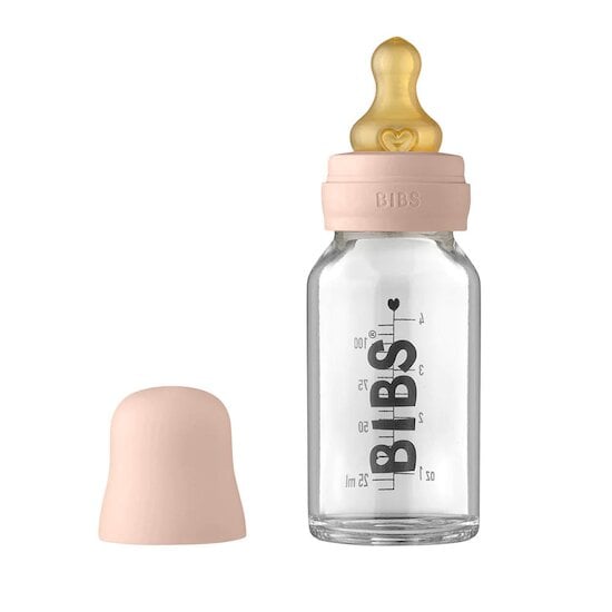 Biberon Baby Glass Rose poudré 110 ml de BIBS