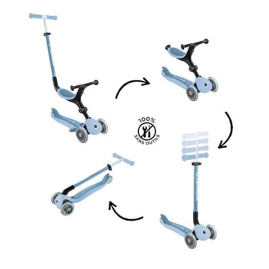 Trottinette évolutive Go Up Active Eco Blueberry  de Globber Trottinette évolutive Go Up Active Eco Blueberry  de Globber