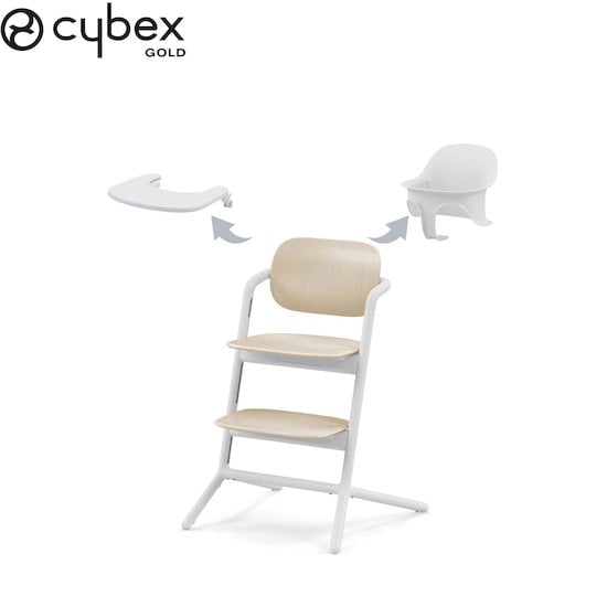 Chaise haute Lemo 3-in-1 Sand White / White  de CYBEX