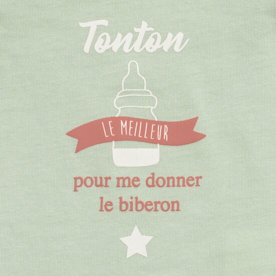 Body Annonce Manches Longues Tonton Vert Cloud  de P'tit bisou Body Annonce Manches Longues Tonton Vert Cloud  de P'tit bisou