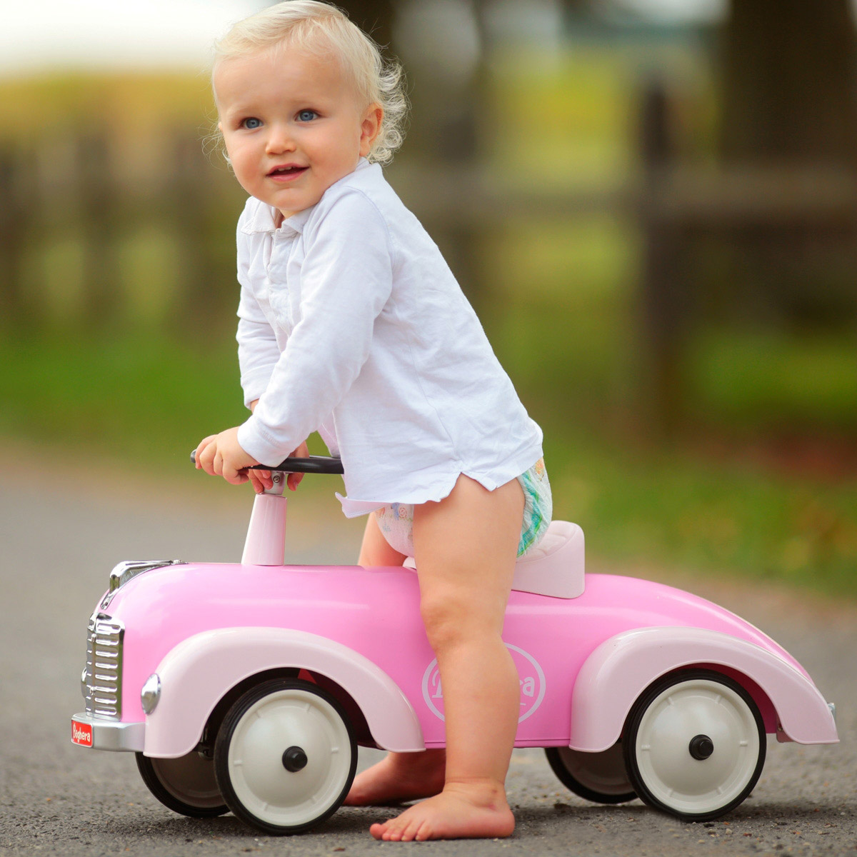 Voiture porteur speedster rose - Baghera