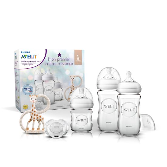 Kit biberon verre Sophie la Girafe Transparent  de Philips AVENT