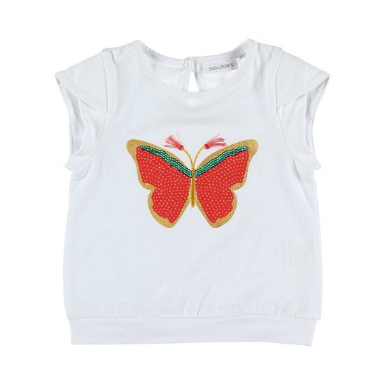 T-shirt Papillon collection Peps Girl Blanc  de Noukies