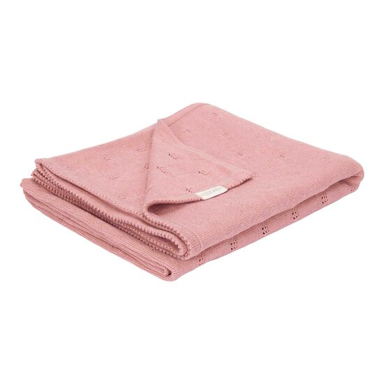 Couverture de lit tricotée Pure Pink Blush 110 x 140 cm de Little Dutch Couverture de lit tricotée Pure Pink Blush 110 x 140 cm de Little Dutch