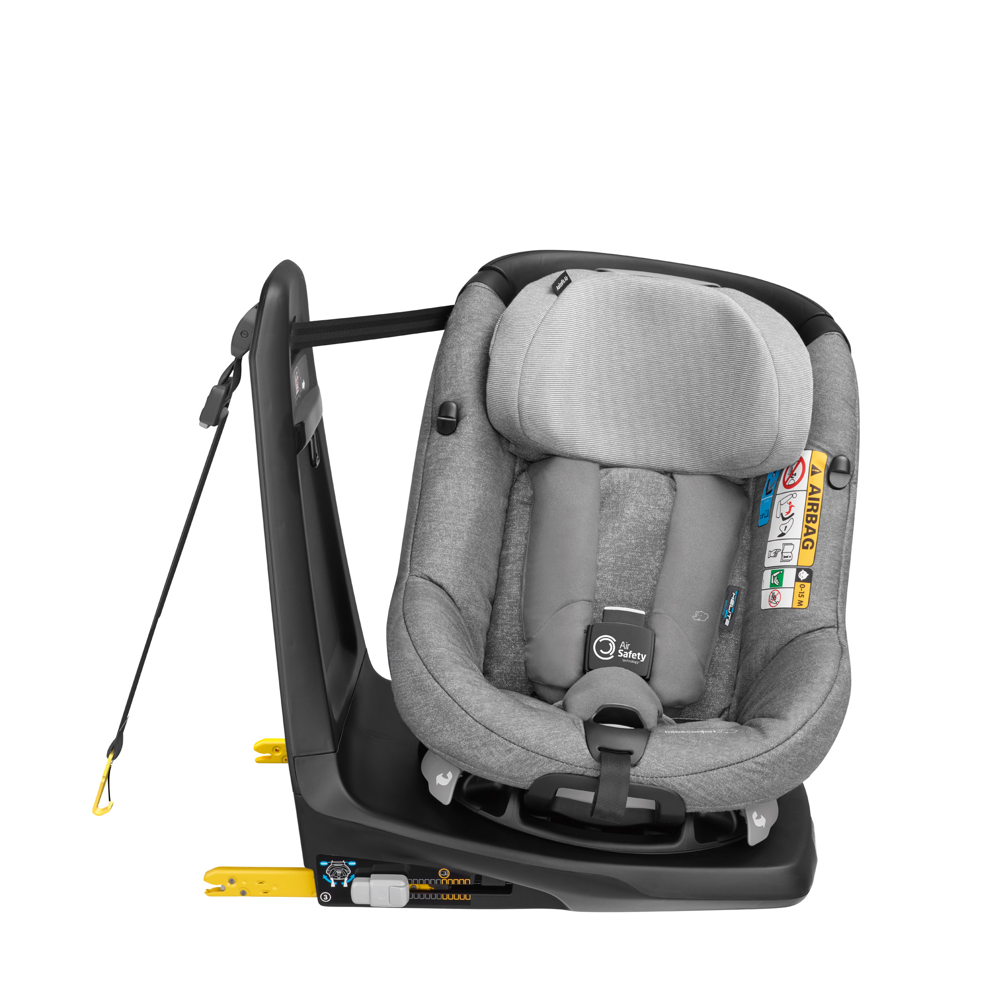 Siège auto BEBE CONFORT AxissFix Air, Group 0+/1,Pivotant, i-Size, Airbags  intégrés, Nomad Black