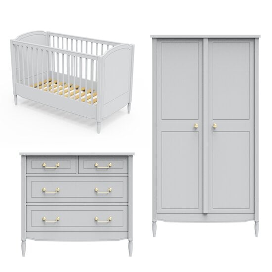 Chambre Lafayette : Lit bébé 60 x 120 cm + armoire + commode   de Théo
