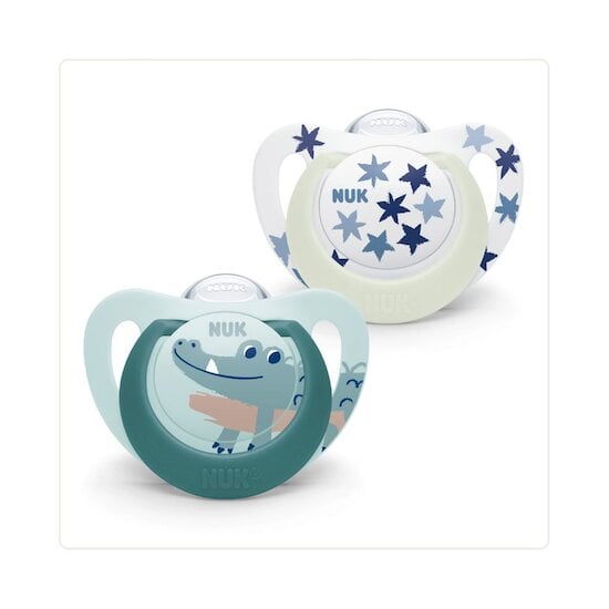 Lot de 2 sucette orthodontique Vert et bleu de Twistshake, Sucettes : Aubert