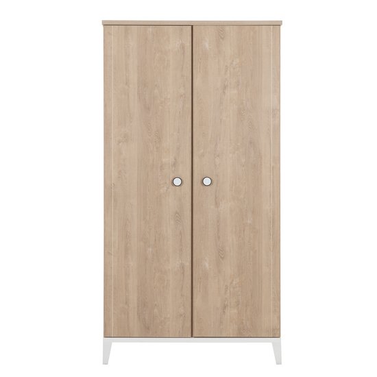 Marcel armoire 2 portes  Chêne blond/Blanc  de Galipette Marcel armoire 2 portes  Chêne blond/Blanc  de Galipette