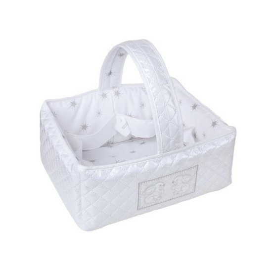 Basile corbeille tissu Blanc  de Nougatine
