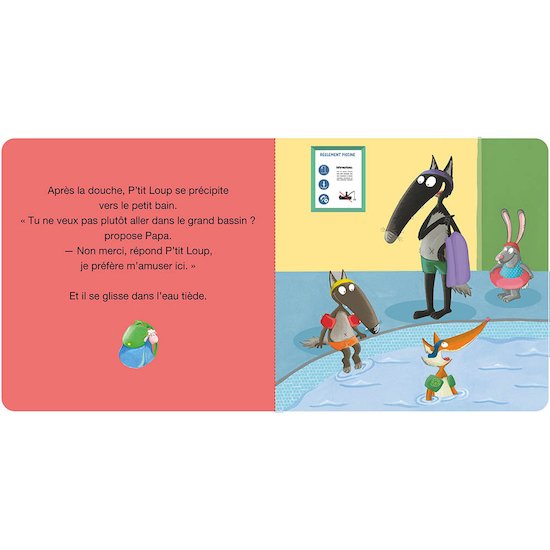 P'tit Loup va à la piscine Bleu  de AUZOU