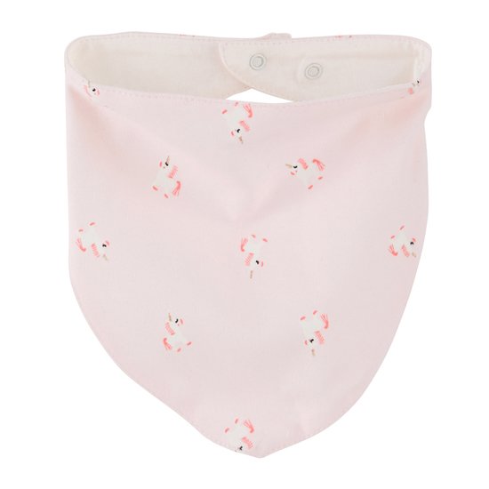 Bavoir imprimé licorne collection Licorne Rose  de P'tit bisou