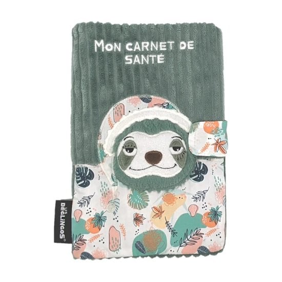 Chillos le Paresseux Protège Carnet de santé  Vert 18 x 25 cm de Les Déglingos