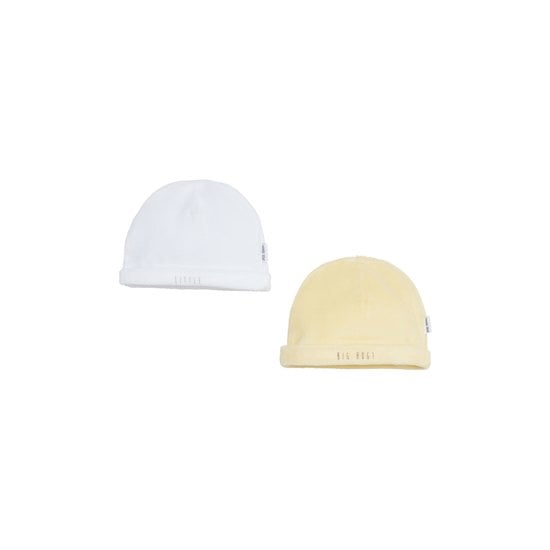 Mes Essentiels Lot 2 Bonnets Jaune  de P'tit bisou